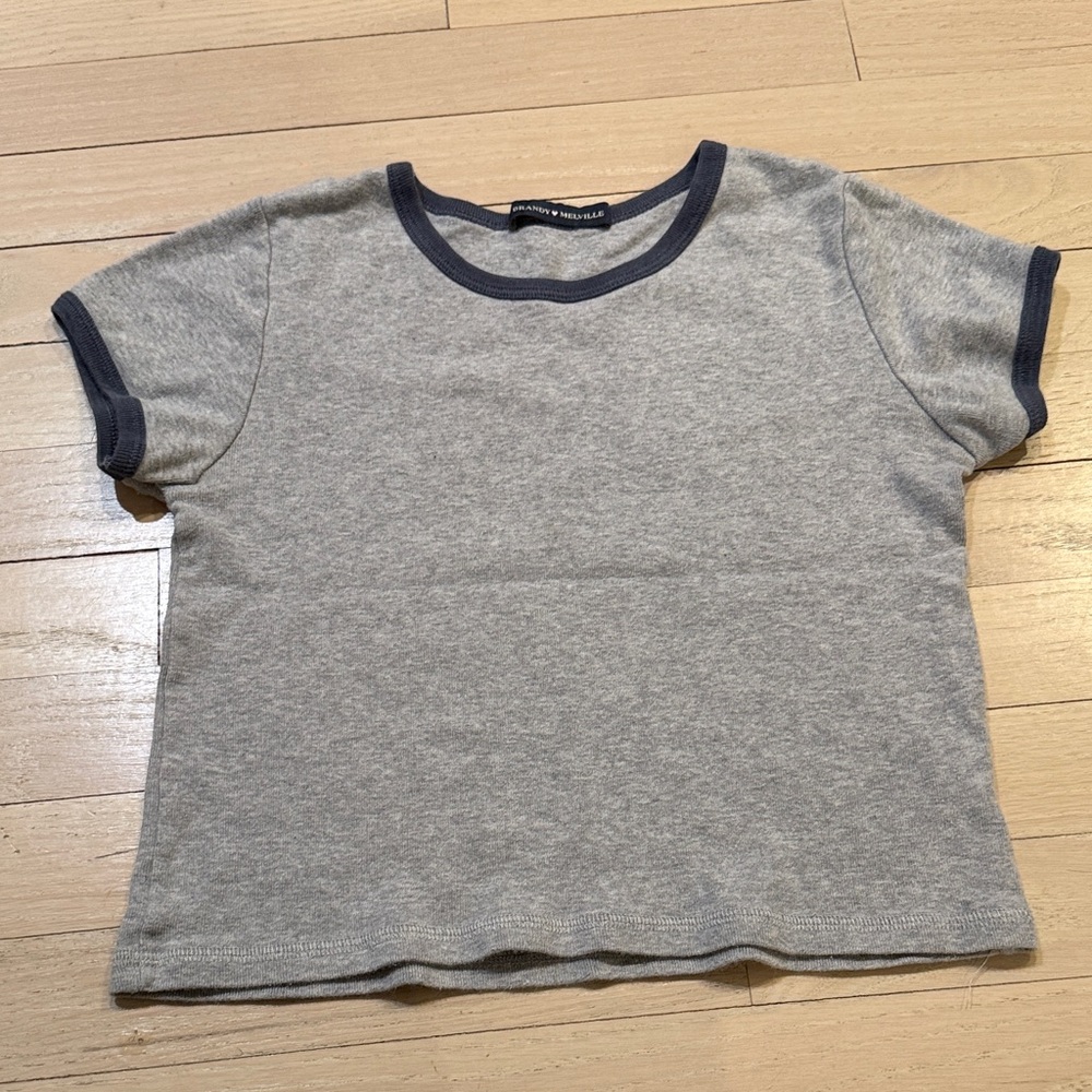 Brandy Melville Grey Baby Tee